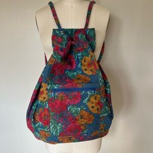 Vintage Floral Canvas Backpack